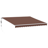 VidaXL Markise automatisch ausziehbar mit LED 400x350 cm braun