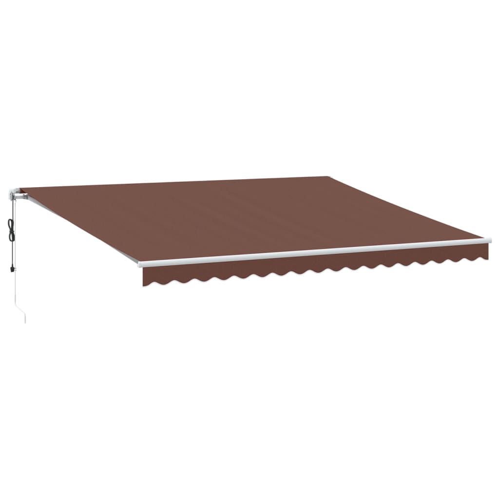 VidaXL Markise automatisch ausziehbar mit LED 450x350 cm braun