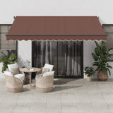 VidaXL Markise manuell ausziehbar 400x350 cm braun