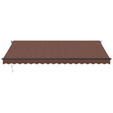 VidaXL Markise manuell ausziehbar 450x350 cm braun