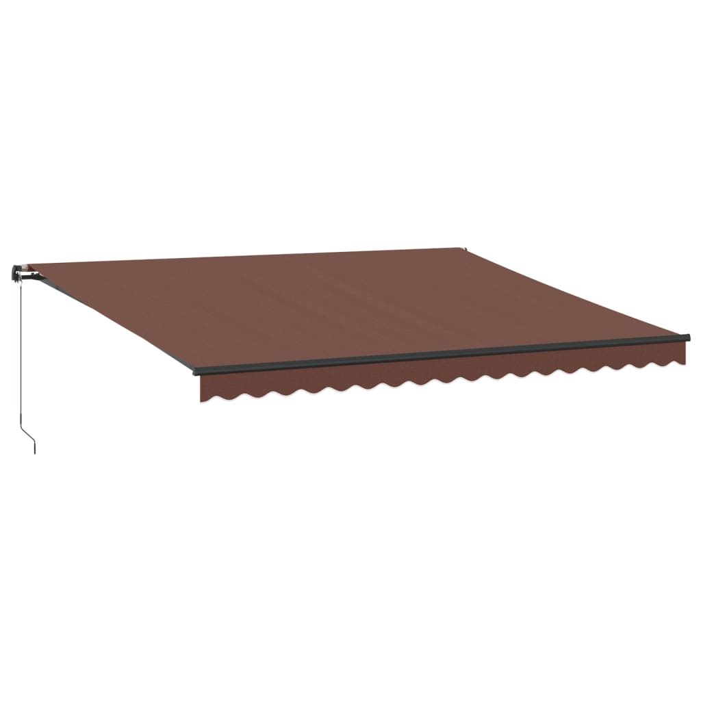 VidaXL Markise manuell ausziehbar mit LEDs 450x350 cm braun