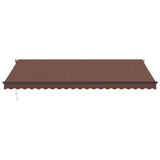 VidaXL Markise manuell ausziehbar 500x350 cm braun