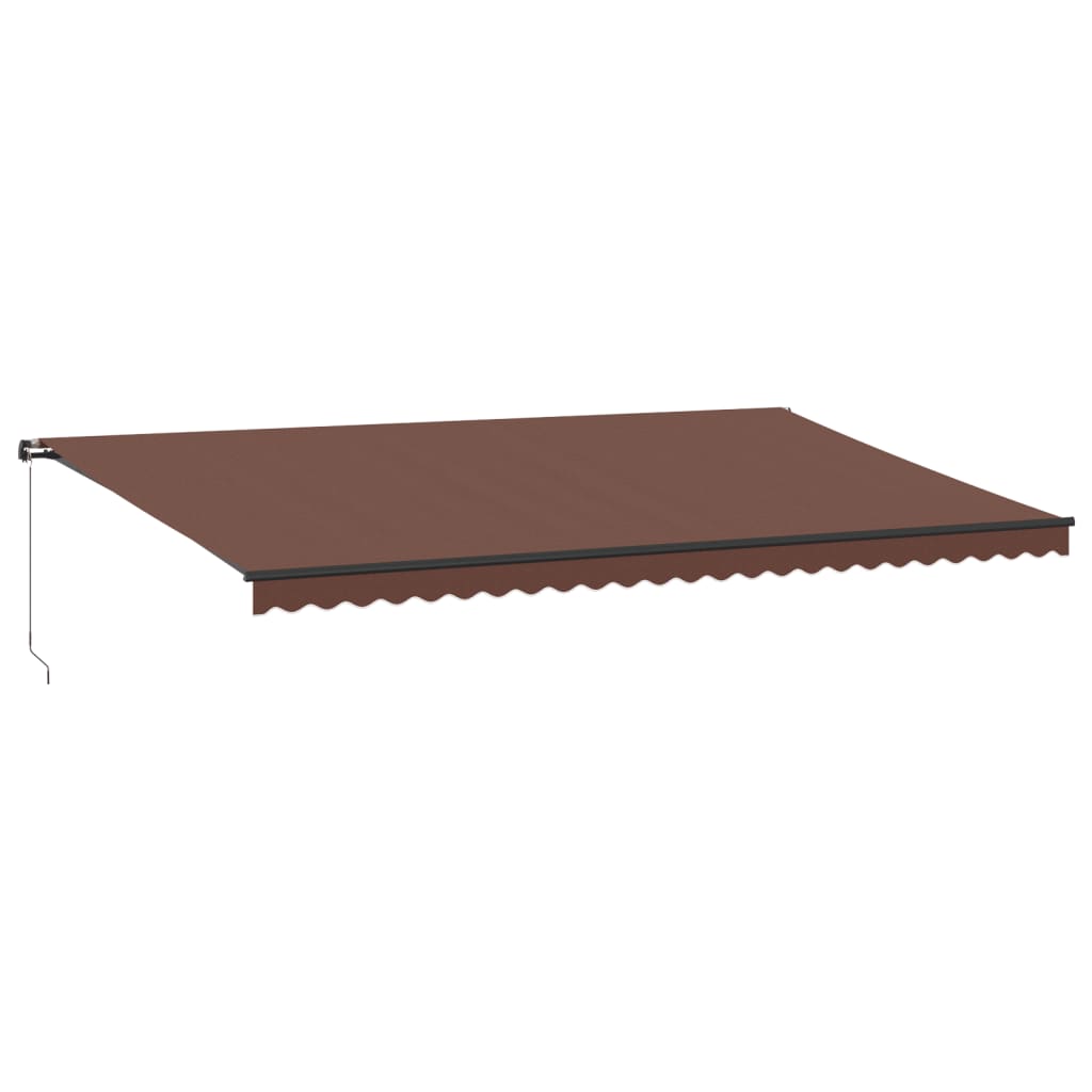 VidaXL Markise manuell ausziehbar mit LEDs 600x350 cm braun
