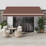 VidaXL Markise manuell ausziehbar 400x300 cm braun