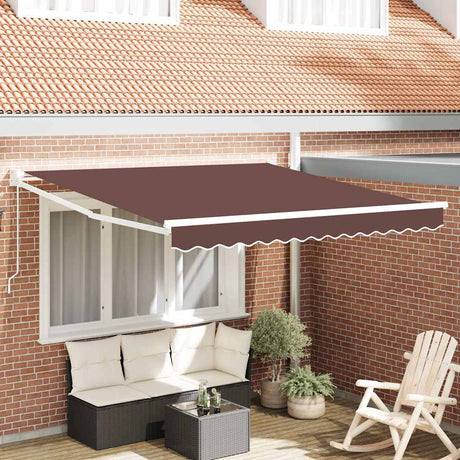 Vidaxl luifel handmatig uittrekbaar 300x250 cm bruin