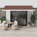 VidaXL Markise manuell ausziehbar 450x300 cm braun