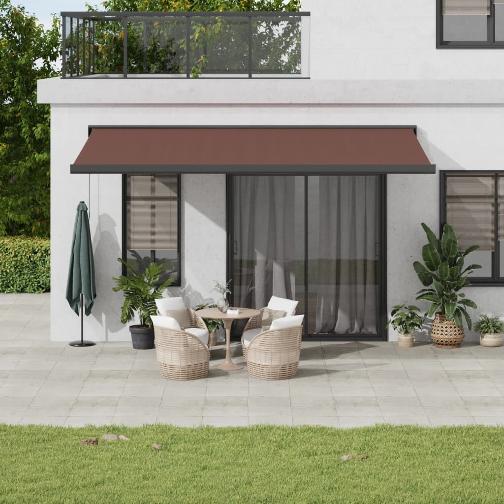 VidaXL Markise manuell ausziehbar 500x300 cm braun