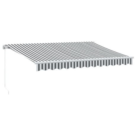 Vidaxl luifel handmatig uittrekbaar en led 350x250 cm antraciet en wit