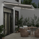 Vidaxl luifel handmatig uittrekbaar en led 350x250 cm antraciet en wit