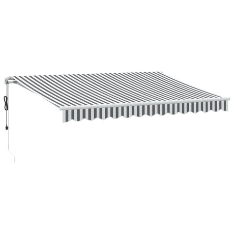 Vidaxx Markise automatisch ausfahrbar LED 350x250 cm Anthrazit und Weiß