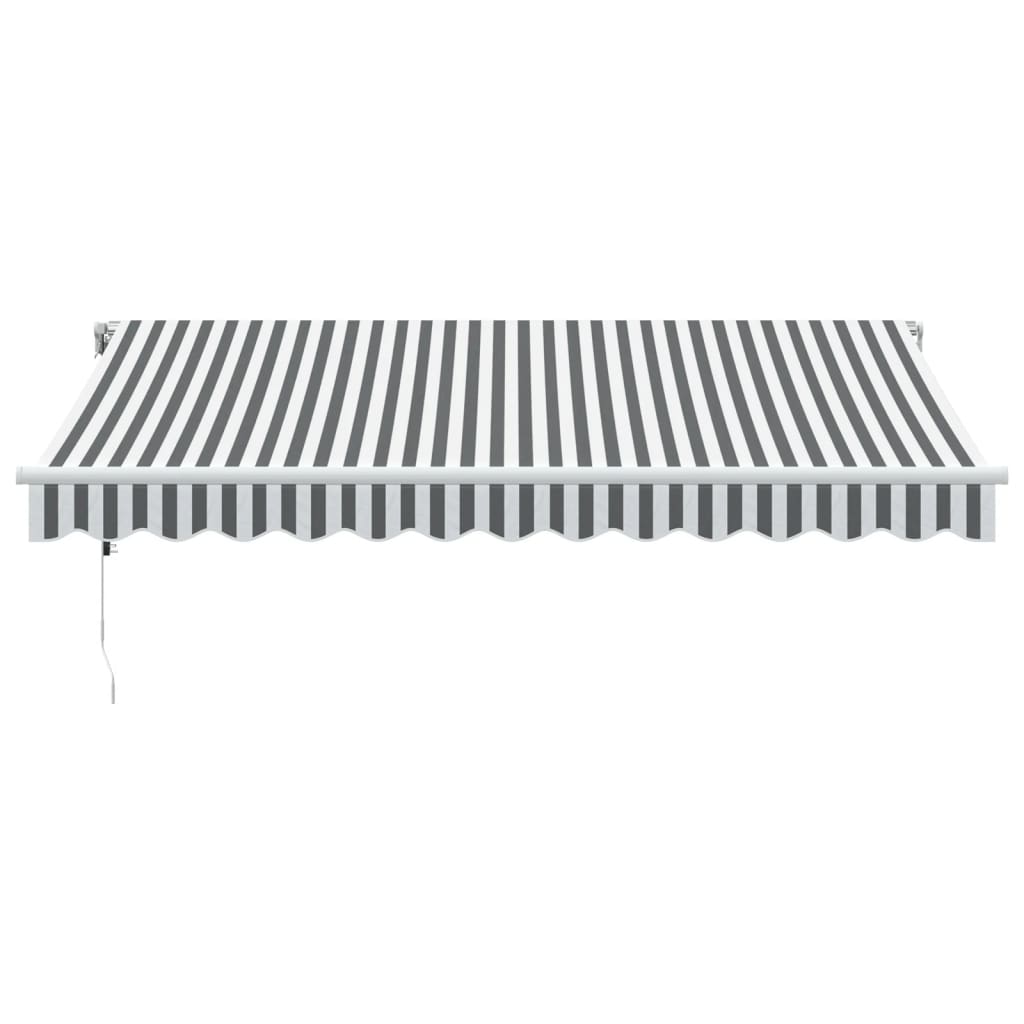 Vidaxx Markise automatisch ausfahrbar LED 350x250 cm Anthrazit und Weiß