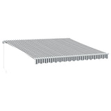 VidaXL Markise manuell ausziehbar und LED 400x300 cm Anthrazit und Weiß