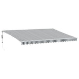VidaXL Markise automatisch ausfahrbar LED 500x300 cm Anthrazit und Weiß