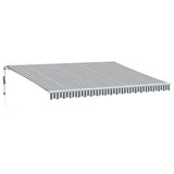 VidaXL Markise automatisch ausziehbar LED 450x350 cm Anthrazit und Weiß