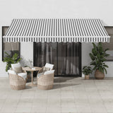 VidaXL Markise automatisch ausziehbar LED 450x350 cm Anthrazit und Weiß