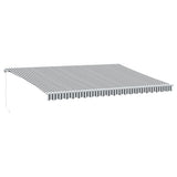 VidaXL Markise manuell ausziehbar und LED 500x350 cm Anthrazit und Weiß