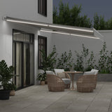 VidaXL Markise manuell ausziehbar und LED 500x350 cm Anthrazit und Weiß