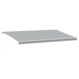 VidaXL Markise manuell ausziehbar und LED 600x350 cm Anthrazit und Weiß