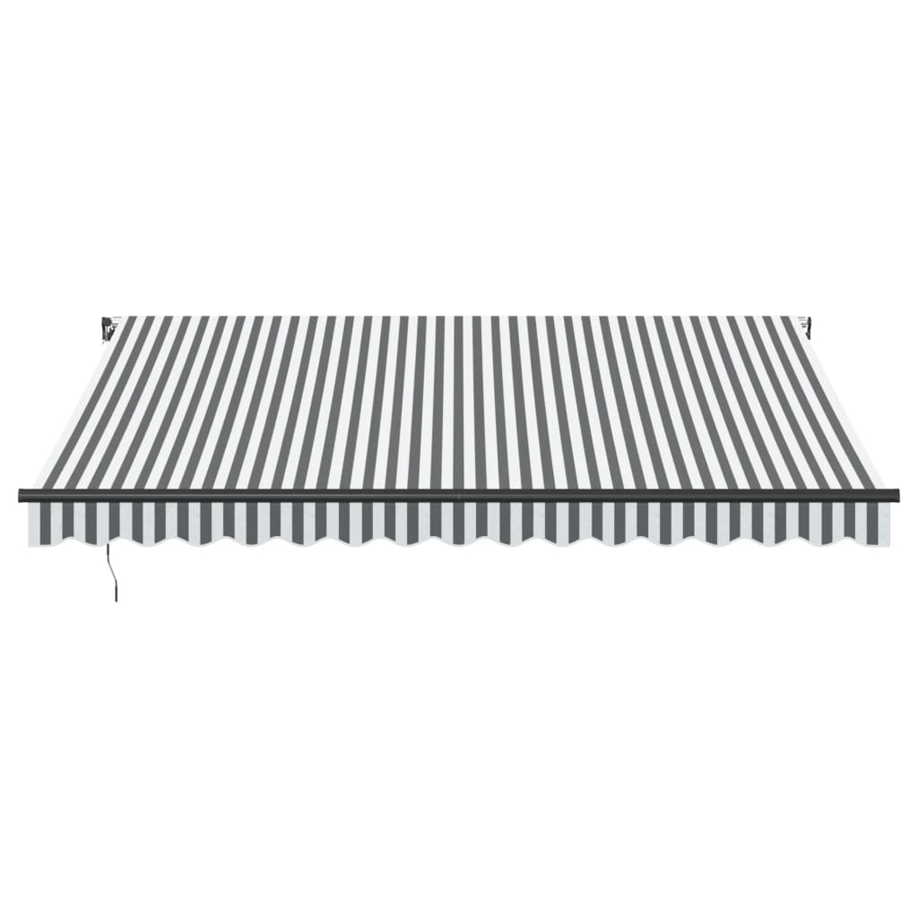 VidaXL Markise manuell ausziehbar 400x350 cm Anthrazit und Weiß
