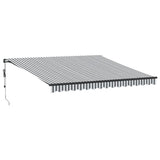 VidaXL Markise automatisch ausziehbar LED 400x350 cm Anthrazit und Weiß