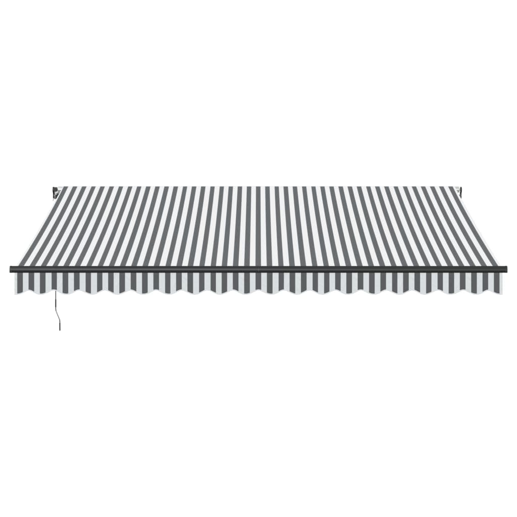 VidaXL Markise manuell ausziehbar 450x350 cm Anthrazit und Weiß