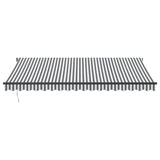 VidaXL Markise manuell ausziehbar 450x350 cm Anthrazit und Weiß