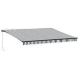 VidaXL Markise manuell ausziehbar und LED 450x350 cm Anthrazit und Weiß