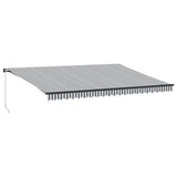 VidaXL Markise manuell ausziehbar 500x350 cm Anthrazit und Weiß