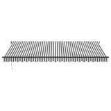 VidaXL Markise manuell ausziehbar 500x350 cm Anthrazit und Weiß