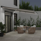 VidaXL Markise manuell ausziehbar und LED 500x350 cm Anthrazit und Weiß
