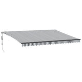 VidaXL Markise automatisch ausziehbar 500x350 cm Anthrazit und Weiß
