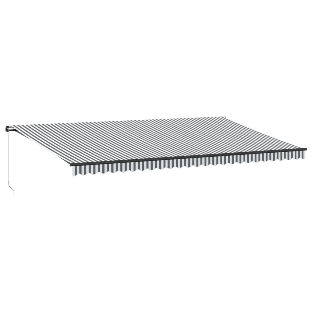 VidaXL Markise manuell ausziehbar 600x350 cm Anthrazit und Weiß