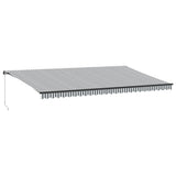 VidaXL Markise manuell ausziehbar 600x350 cm Anthrazit und Weiß