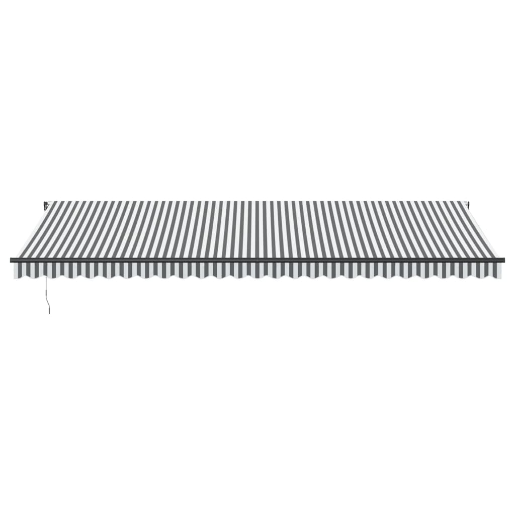VidaXL Markise manuell ausziehbar 600x350 cm Anthrazit und Weiß