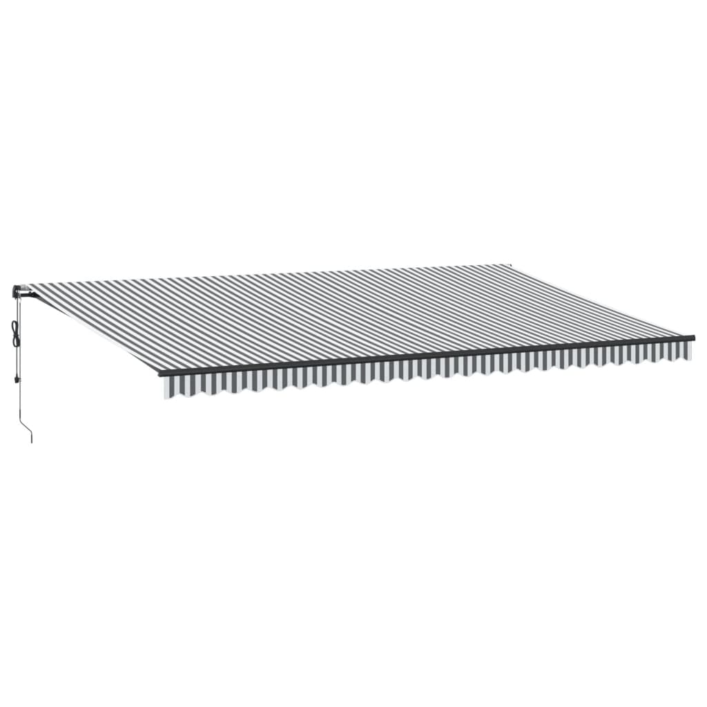 VidaXL Markise automatisch ausziehbar LED 600x350 cm Anthrazit und Weiß
