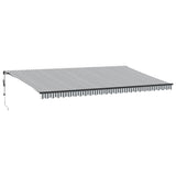 VidaXL Markise automatisch ausziehbar LED 600x350 cm Anthrazit und Weiß