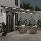 VidaXL Markise automatisch ausziehbar LED 600x350 cm Anthrazit und Weiß