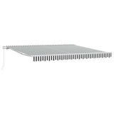 VidaXL Markise manuell ausziehbar 400x300 cm Anthrazit und Weiß