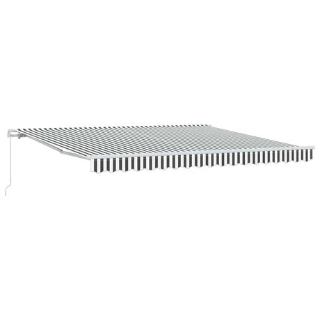 VidaXL Markise manuell ausziehbar 400x300 cm Anthrazit und Weiß