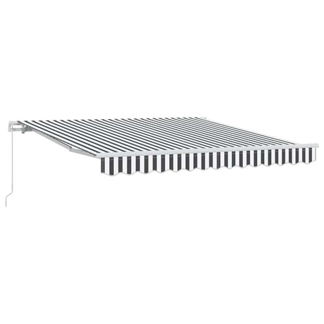 VidaXL Markise manuell ausziehbar 300x250 cm Anthrazit und Weiß