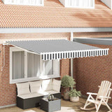VidaXL Markise manuell ausziehbar 300x250 cm Anthrazit und Weiß