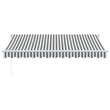 Vidaxl luifel uittrekbaar 3,5x2,5 m stof en aluminium antraciet en wit