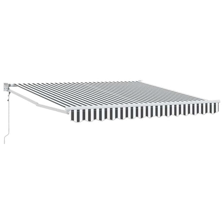 Vidaxl luifel uittrekbaar 3x2,5 m stof en aluminium antraciet en wit