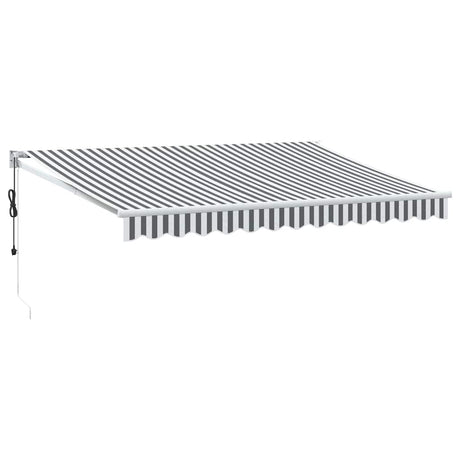 Vidaxl luifel uittrekbaar 3,5x2,5 m stof en aluminium antraciet en wit