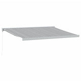 VidaXL Ausziehbare Markise 4,5x3 m Stoff und Aluminium Anthrazit und Weiß