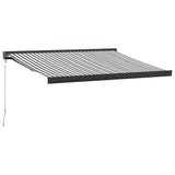 VidaXL Ausziehbare Markise 3x2,5 m Stoff und Aluminium Anthrazit und Weiß