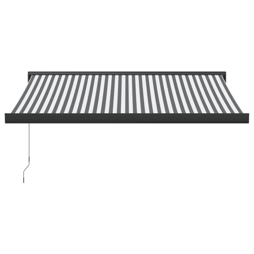 VidaXL Ausziehbare Markise 3x2,5 m Stoff und Aluminium Anthrazit und Weiß
