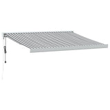 VidaXL Ausziehbare Markise 3x2,5 m Stoff und Aluminium Anthrazit und Weiß