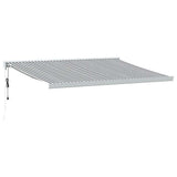 VidaXL Ausziehbare Markise 4x3 m Stoff und Aluminium Anthrazit und Weiß