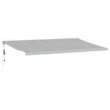 VidaXL Ausziehbare Markise 5x3 m Stoff und Aluminium Anthrazit und Weiß